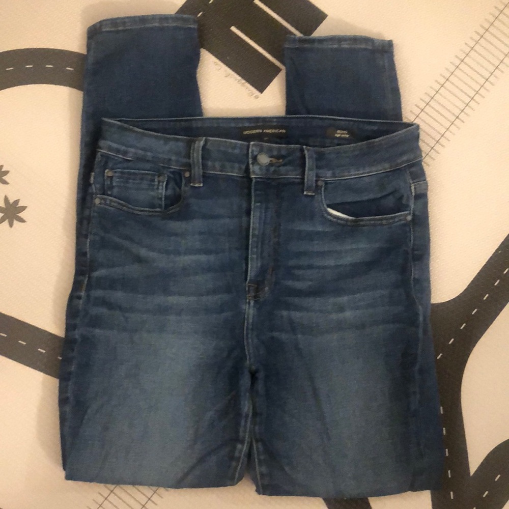 Modern American SOHO high rise ankle jeans